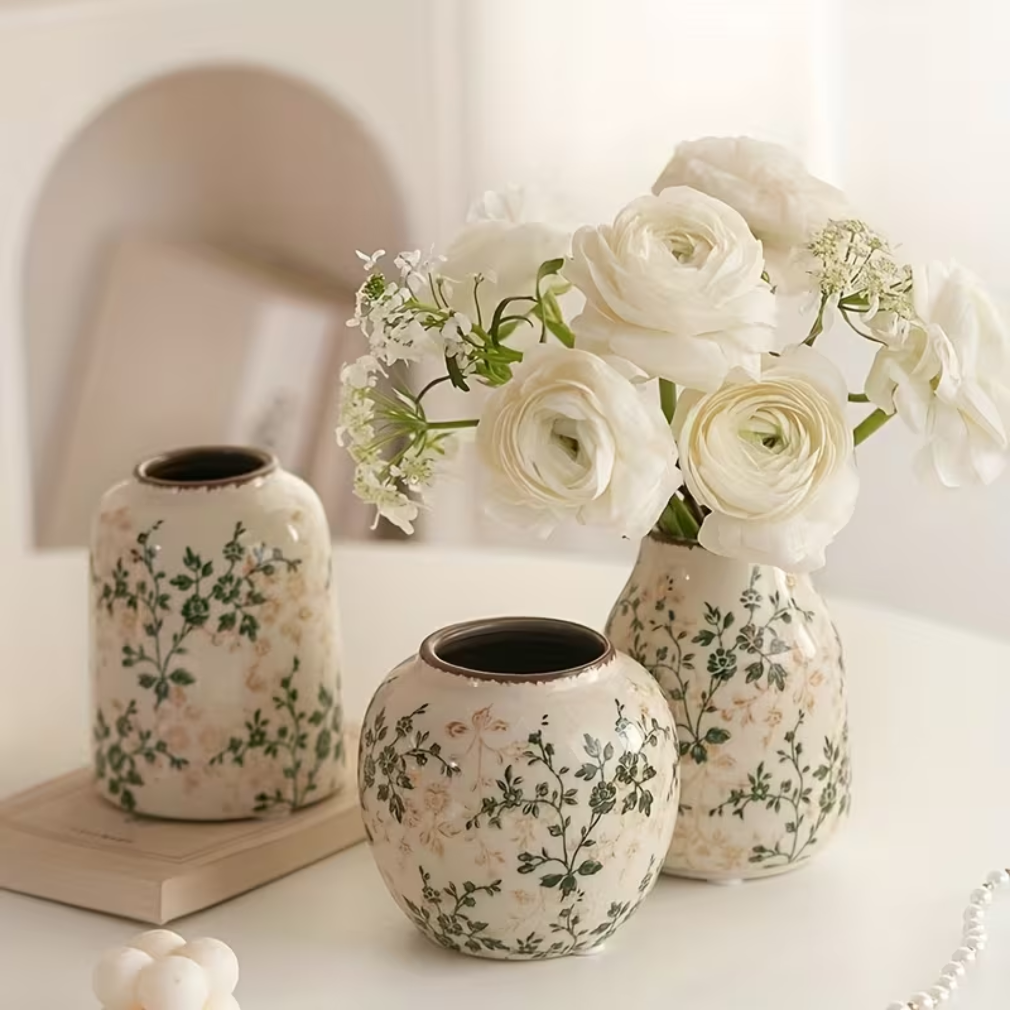 Flower Design Ceramic Pots