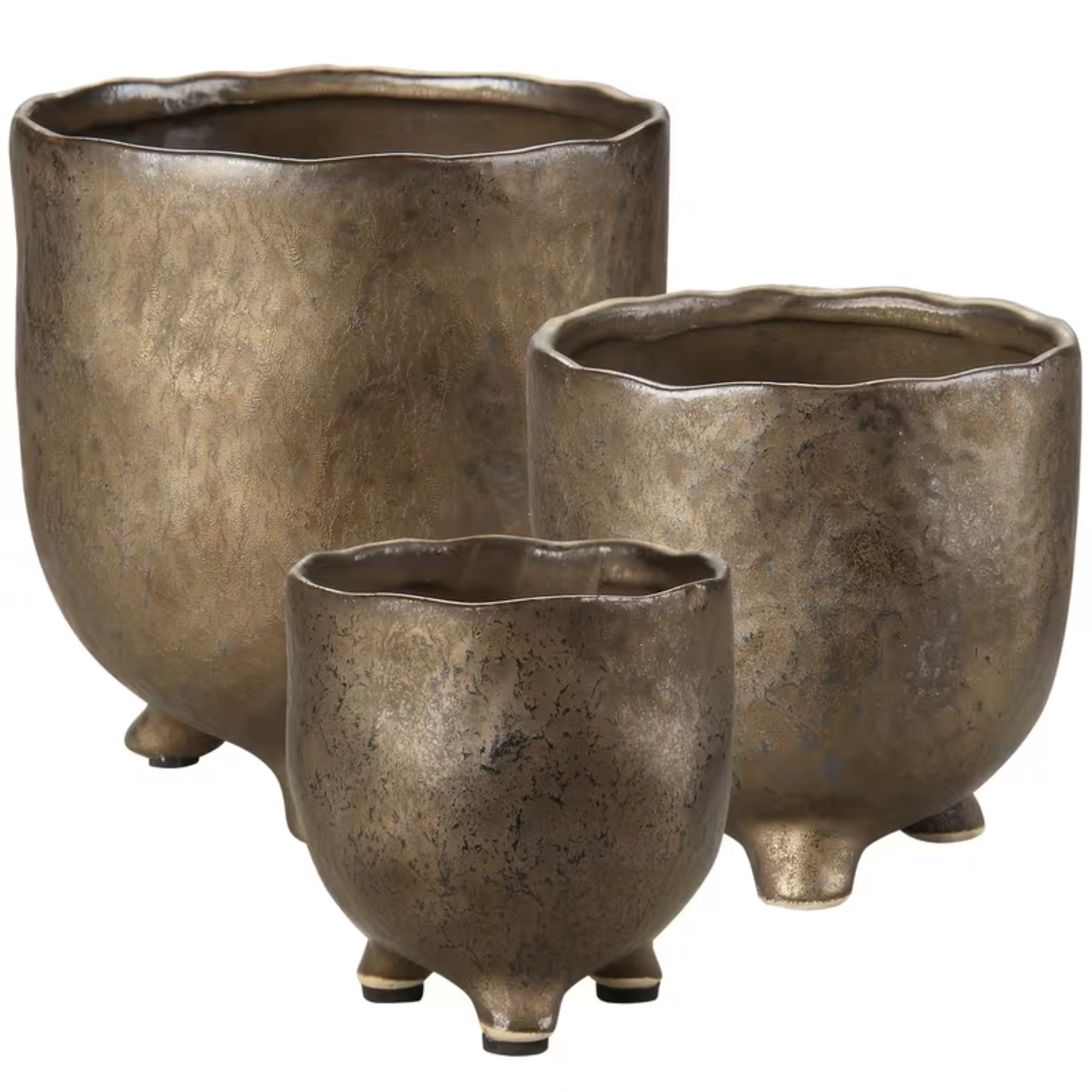 Bronze Designed Ceramic Pots